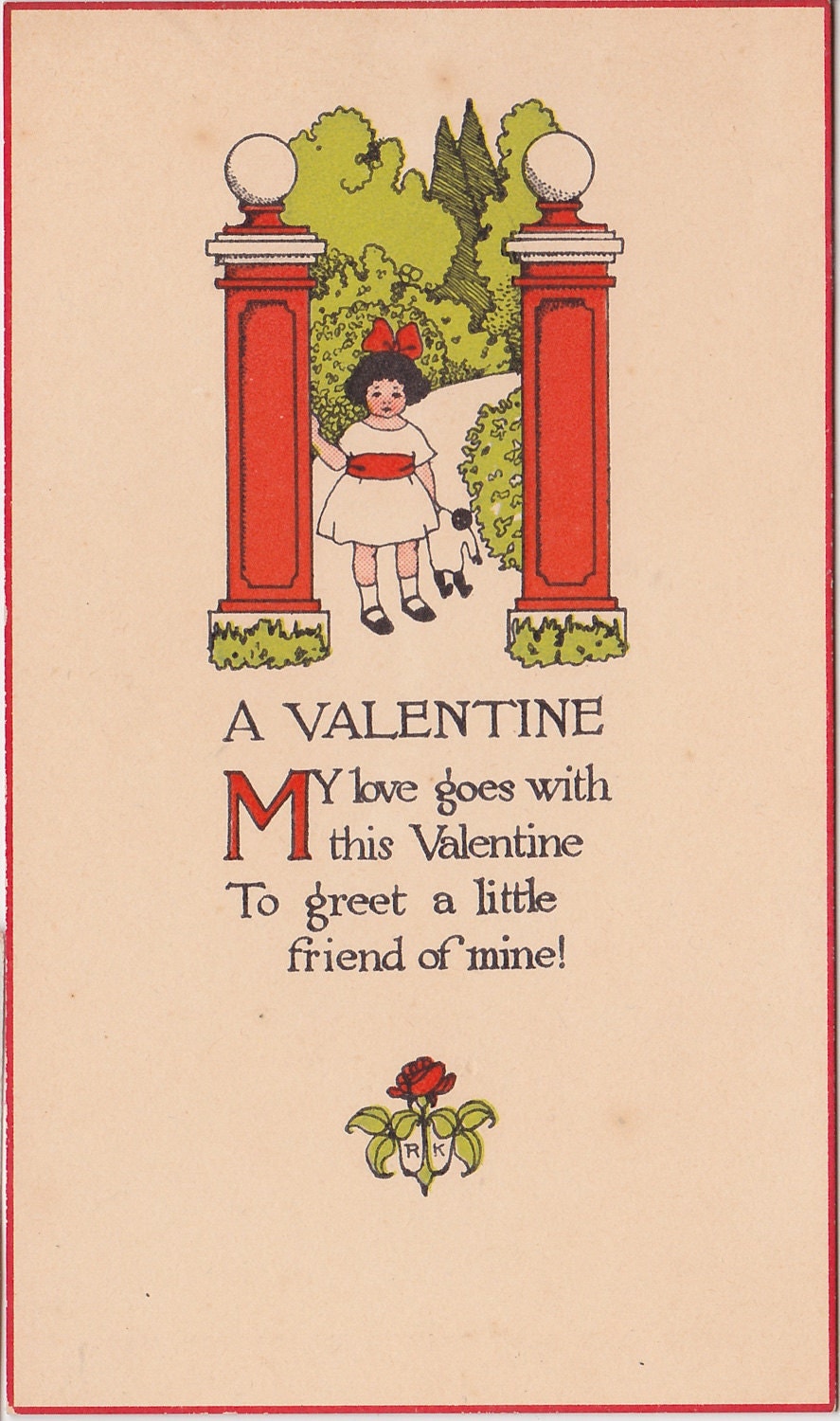 Art Nouveau / Art Deco Valentine Card My Love Goes by KegCitySTL