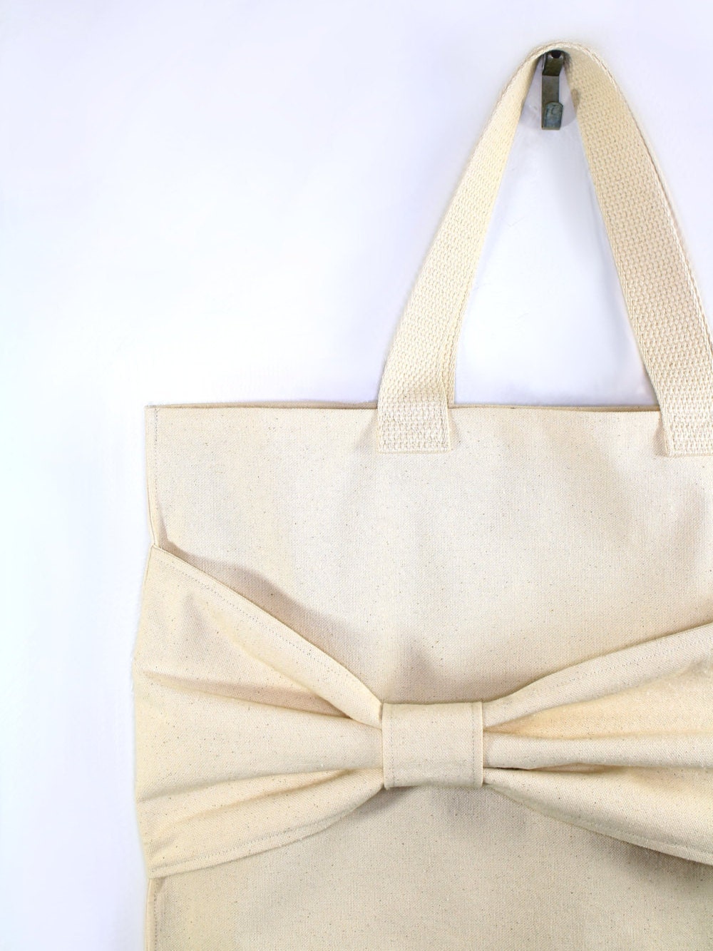 Bow Tote Bag Chic Modern Handbag Cute Handmade Purse