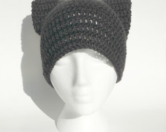 Cat Beanie CROCHET PATTERN Anime Cosplay Cat Ears Cat Costume Animal Hat Anime Cosplay Costume Kitty Hat Kitten Ears Hat Hipster Indie Hat