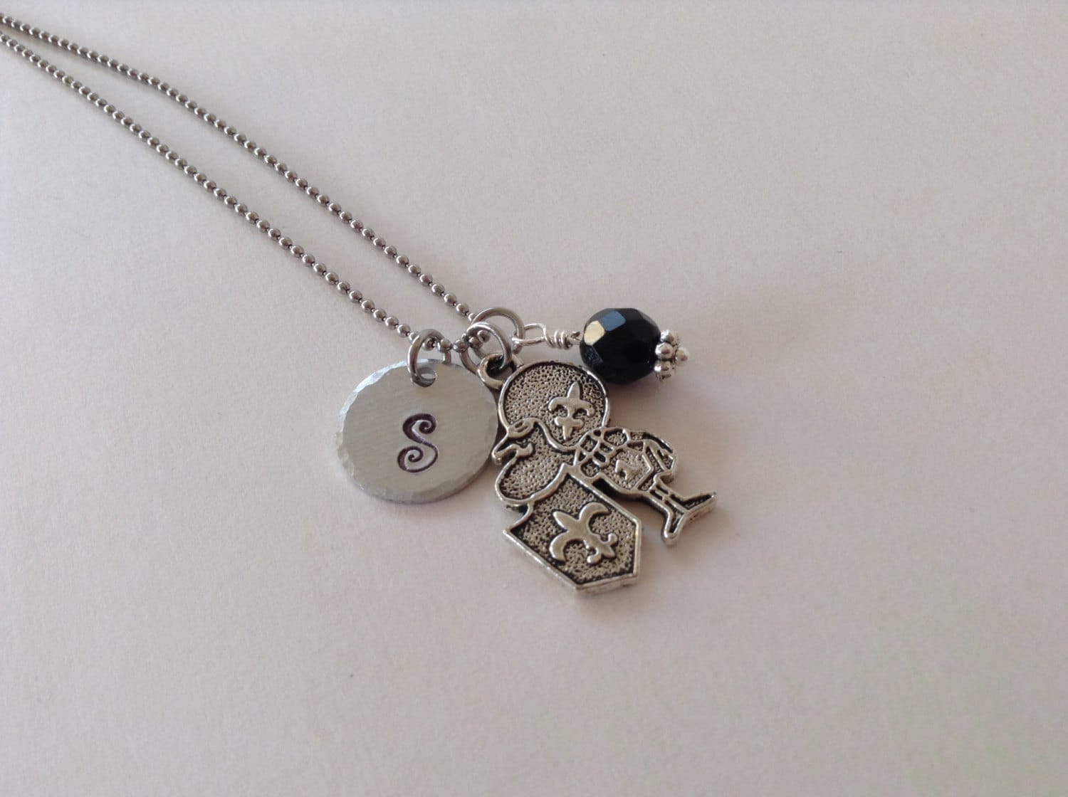 Saints necklace Sir Saint charm pendant necklace with