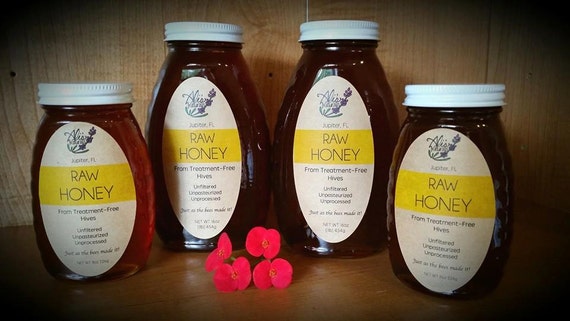 8oz Raw Honey // Unfiltered Unpasteurized by AlisNaturals on Etsy