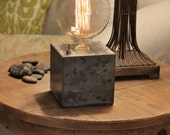 Concrete cube desk lamp - Edison Lamp