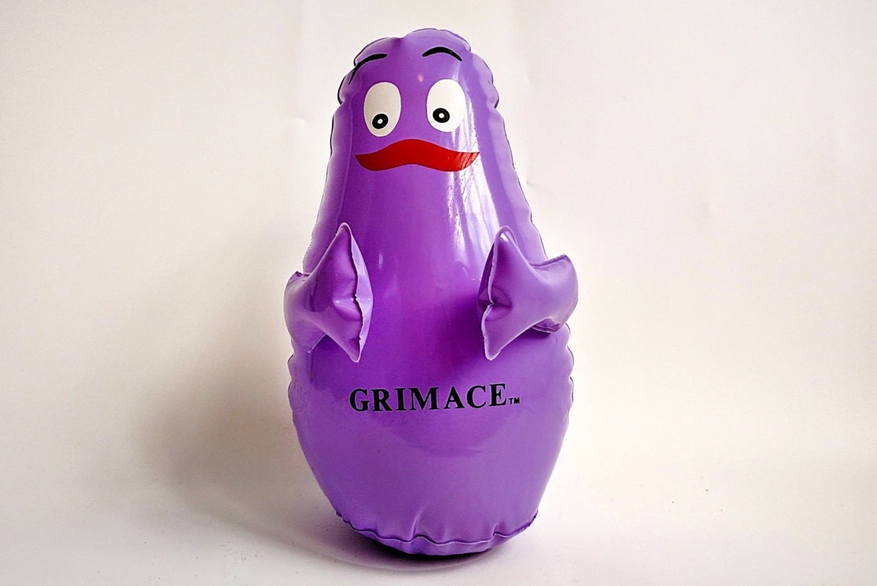 MCDONALDS Happy Meal Toy Grimace Vintage 8.75 by awesome80s