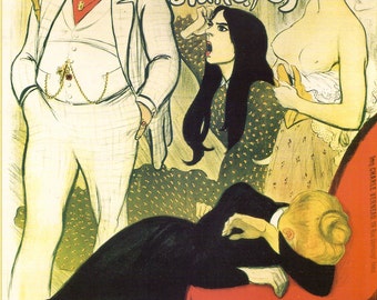 Steinlen's "La Traite des Blanches" Reproduced French Vintage Poster to Frame or for Paper Arts, Collage, Scrapbooking and MORE PSS 2321