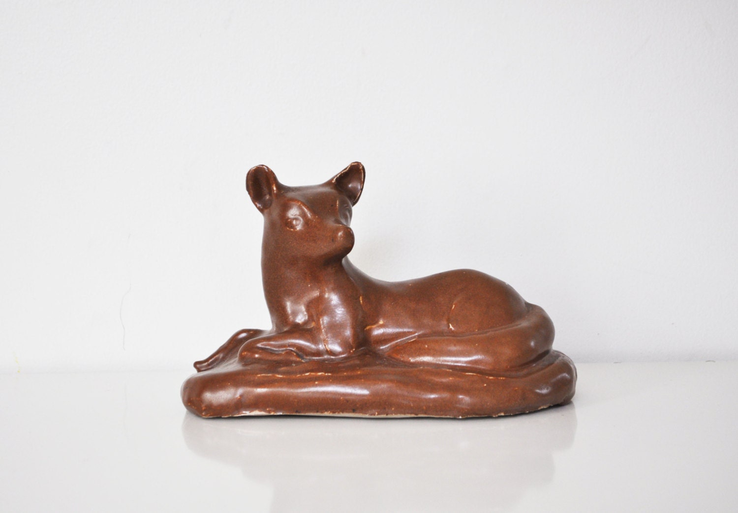 Vintage Ceramic Fox Statue by MintMoss on Etsy