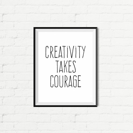 Printable Art Typography Poster Creativity by curlybracketdesign