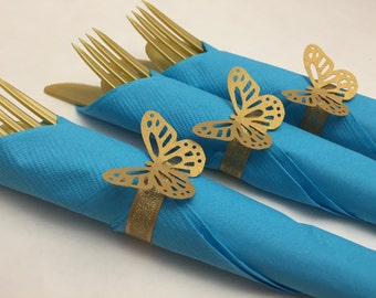 Butterfly Themed Party Cutlery, Cinderella Party Flatware, Cinderella Flatware