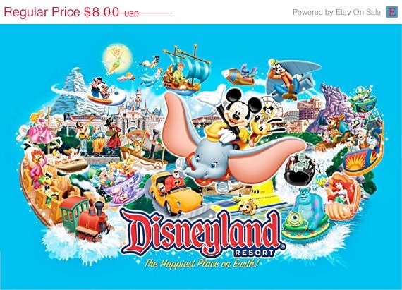 ON SALE Counted Cross Stitch - Disneyland & characters- 35.43" x 23.43" - L844