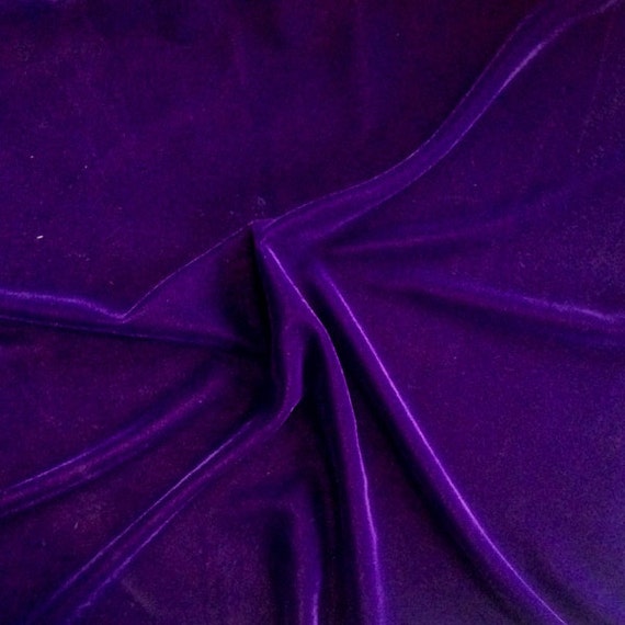 Purple Micro Velvet Fabric Soft 45 inches By the Yard