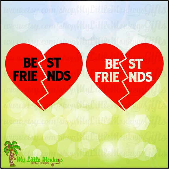 Free Free 285 Best Friends Broken Heart Svg SVG PNG EPS DXF File