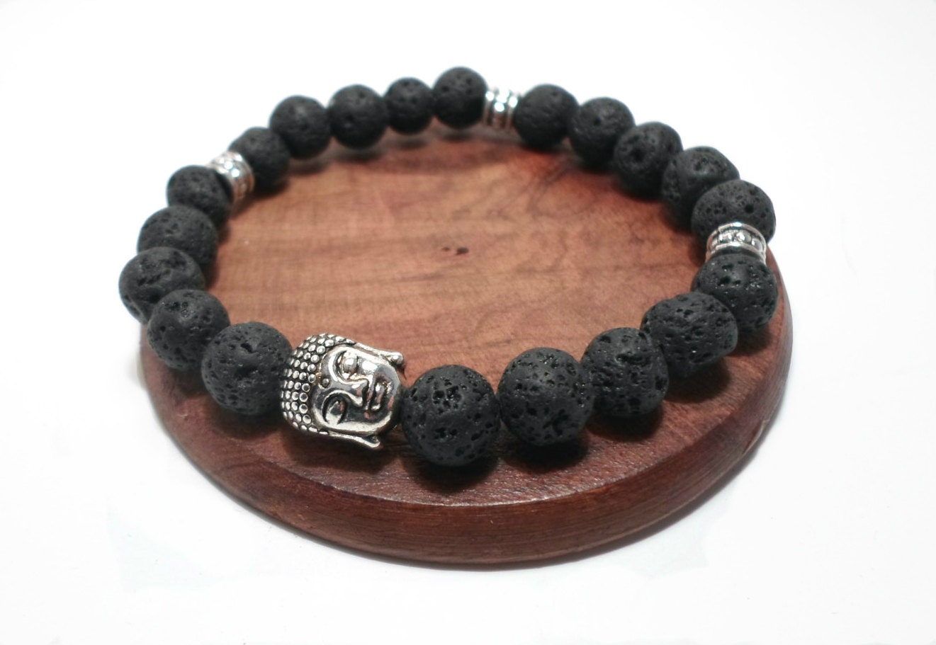 Lava rock mens bracelet Mens bracelets uk Mens by jadeandgems