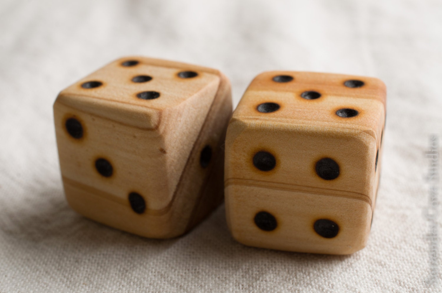 Wood Dice Dice Pair Cedar Wooden Dice Kids Game Natural