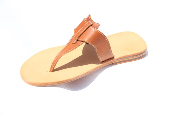 Men's sandals handmade in Florence (Italy) vegetable leather