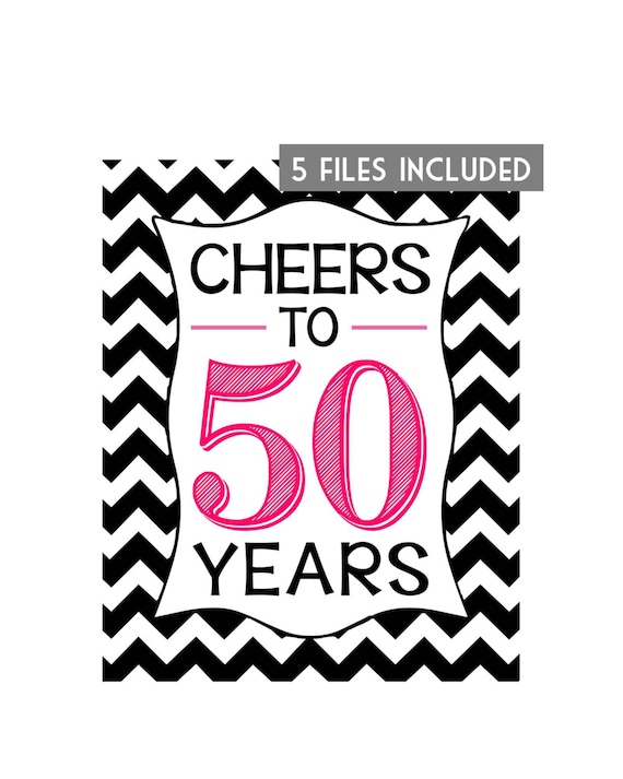 Items similar to Cheers to 50 Years, 50th Birthday, 50th Birthday Party ...