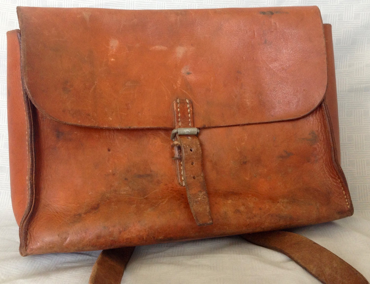 vintage leather Swiss Army bag by JoyfulEuroAntiques on Etsy