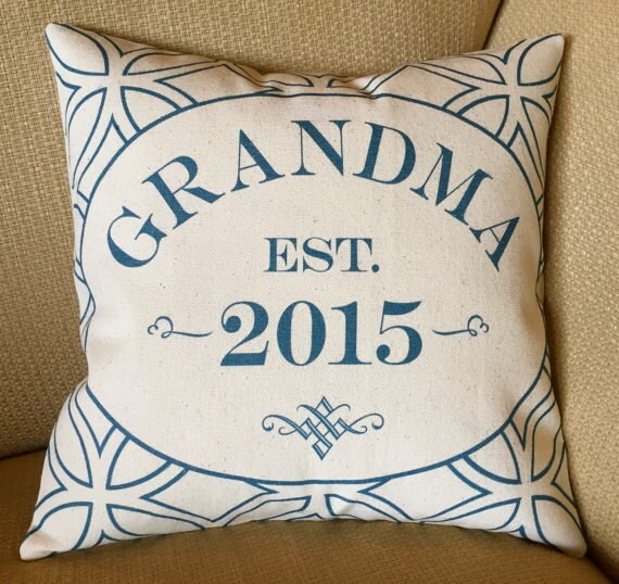 Customized Grandma Pillow Cover Natural 100 by EuroCountryChic