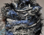 FIBERS, Yarn Fibers, Fringe Yarn, black, blue, white Fibers, Scrapbook fibers, Knitting Yarns, Crotchet Yarn, Scrapbook Fringe Active