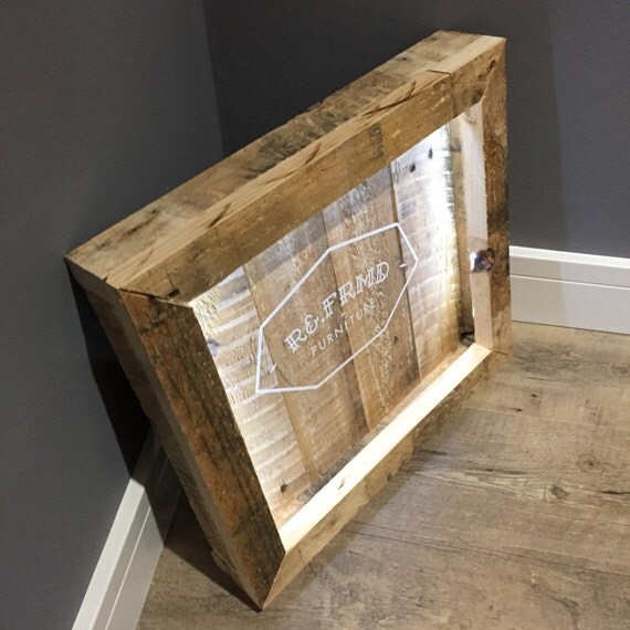 LED Pallet Wood Sign with Custom Graphic / Quote Made to