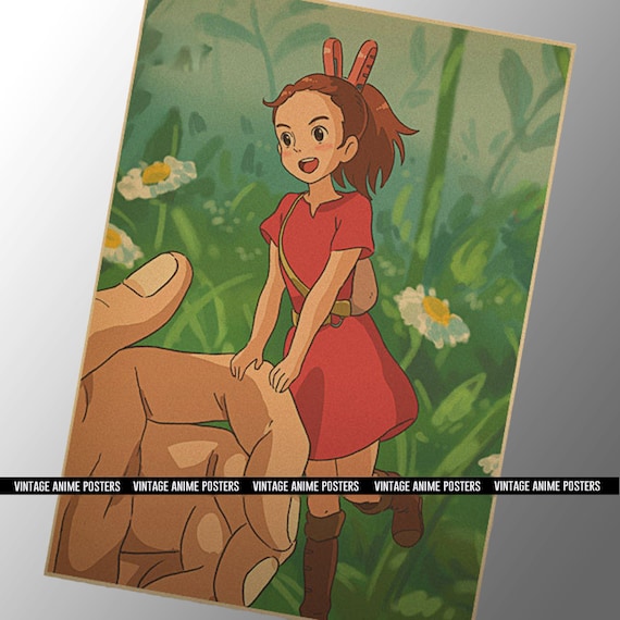 60x42cm The Secret World of Arrietty Vintage Style Poster - Hayao Miyazaki 2010 Film Poster - Studio Ghibli Anime Print - Sho, The Borrower