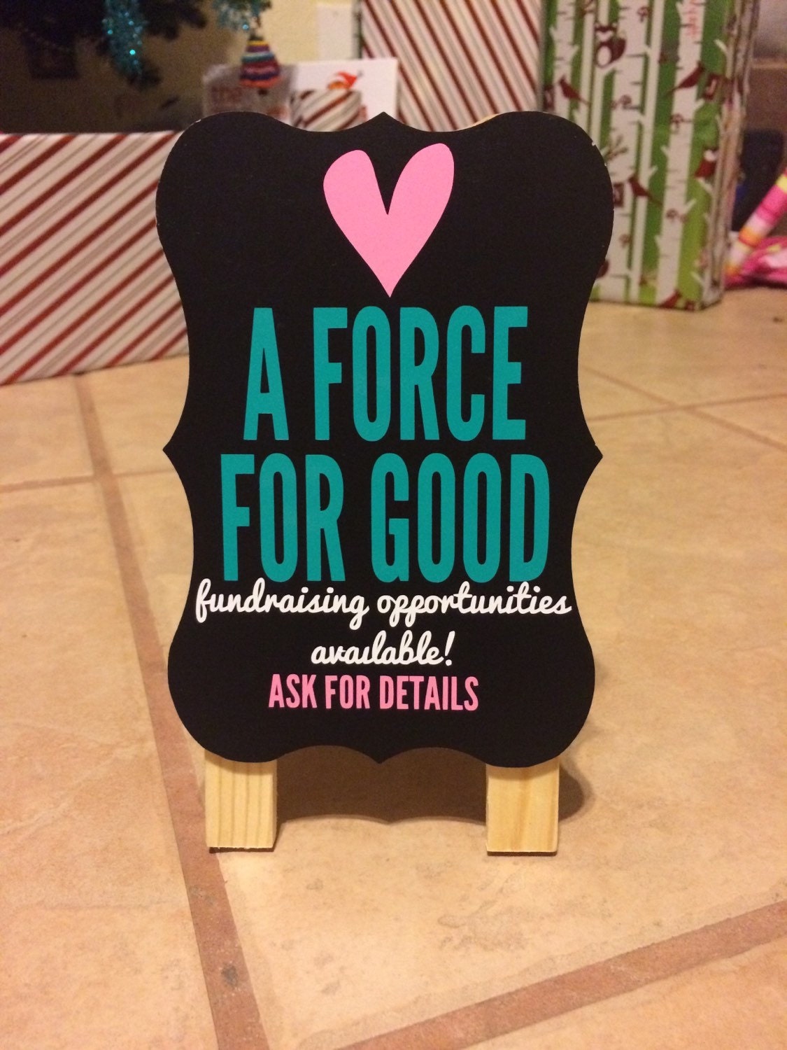 Fundraiser Sign by owlABOUTsigns on Etsy