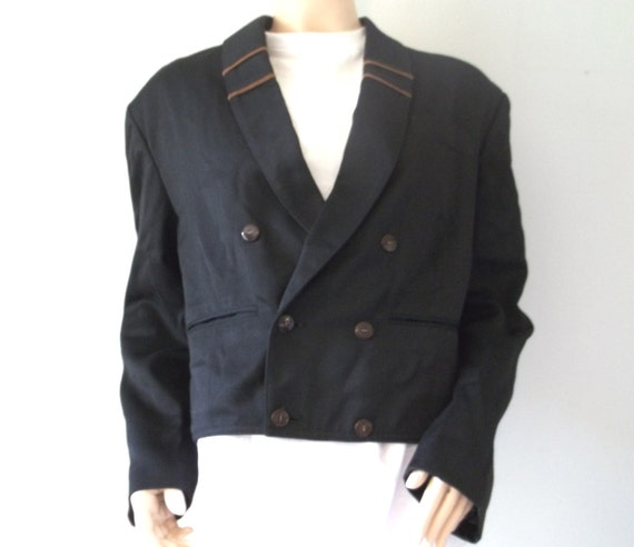 Items similar to Mens Blazer 80s Vintage Suit Jacket New Wave Short ...