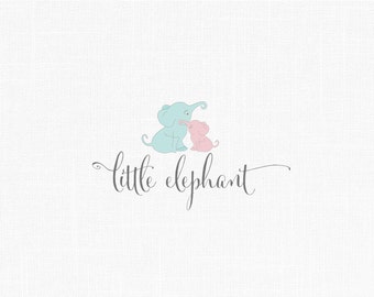 Baby elephant logo | Etsy