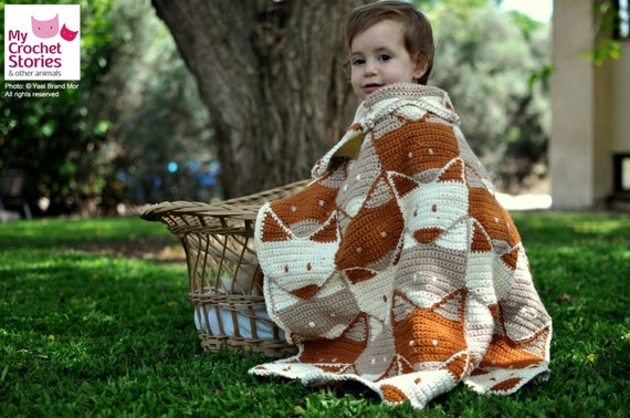 Crochet Baby Blanket Pattern Fox Baby Blanket Pattern fox