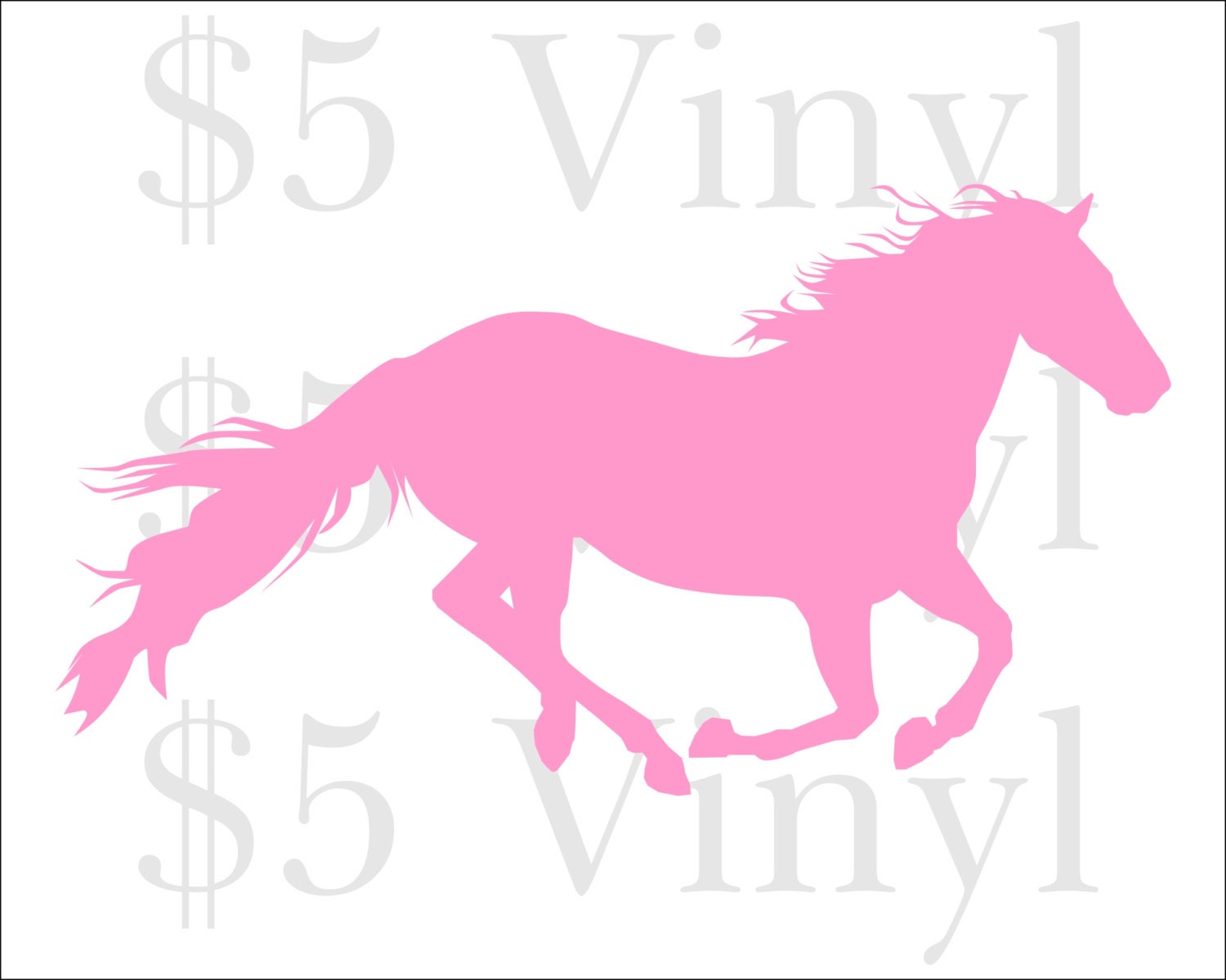 Cantering Horse Vinyl XSSMALL Car Decal Wall Art Sticker