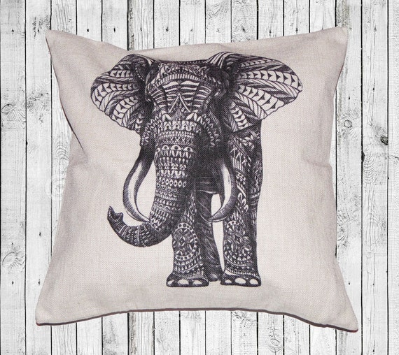 elephant print pillow