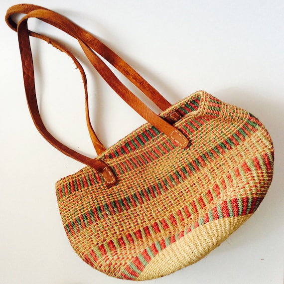 Woven fiber bag / African woven bag / bag by ProjectObjectVintage