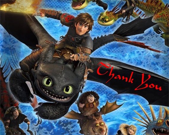 How To Train Your Dragon Thank You Card