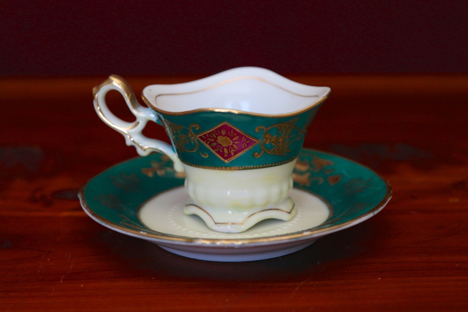 Vintage Handpainted Ucagco China Tea Cup and by EdnasTreasures