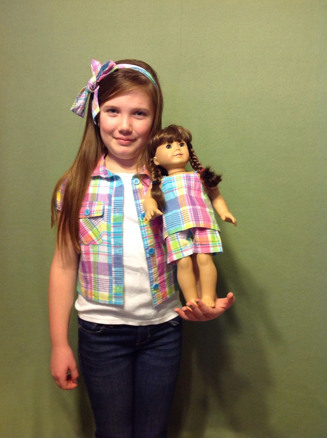 American Girl doll clothes with matching girl by DebiRecycles