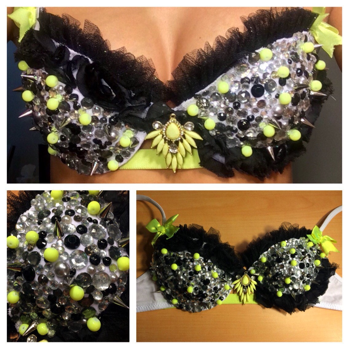 Neon Rave Bra