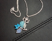 Mr Owl is very stunning in antique silver colour, and three shades of blue...