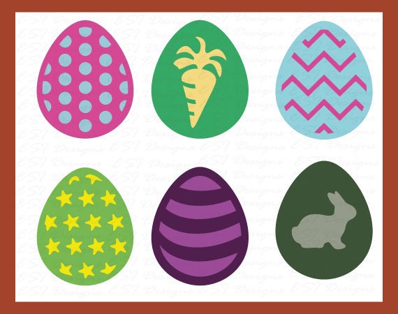 Download Patterned Easter eggs SVG & DXF Cutting file Cardmaking