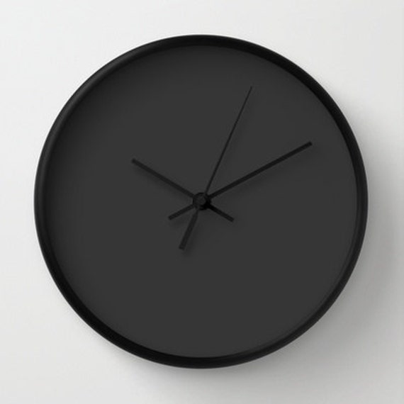 Sleek Black Modern Wall Clock by zeststrategydesign on Etsy