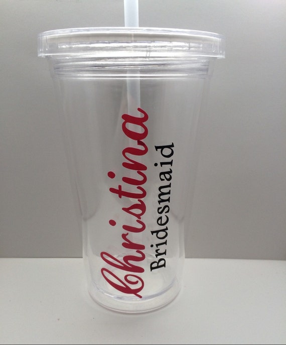 Bridesmaids tumblers Personalized Bridesmaids Clear by AlyBridal