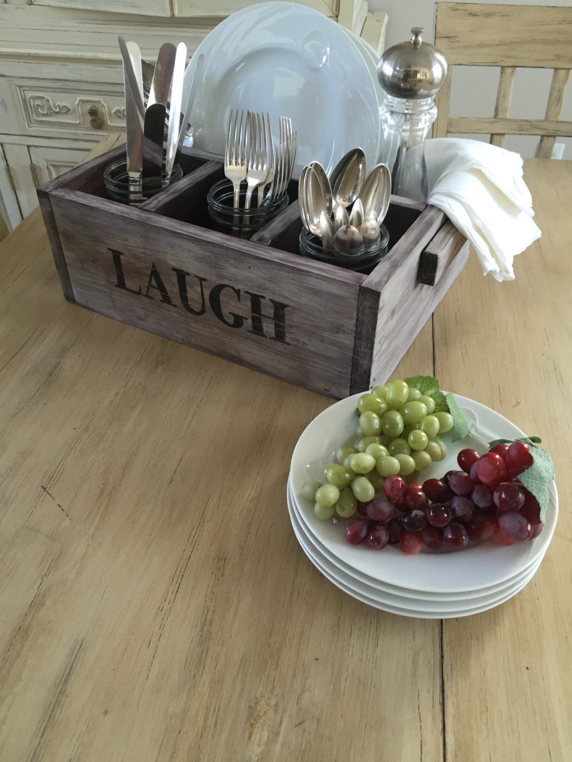 Napkin Silverware Utensil Paper Plate Holder by LalasCollections