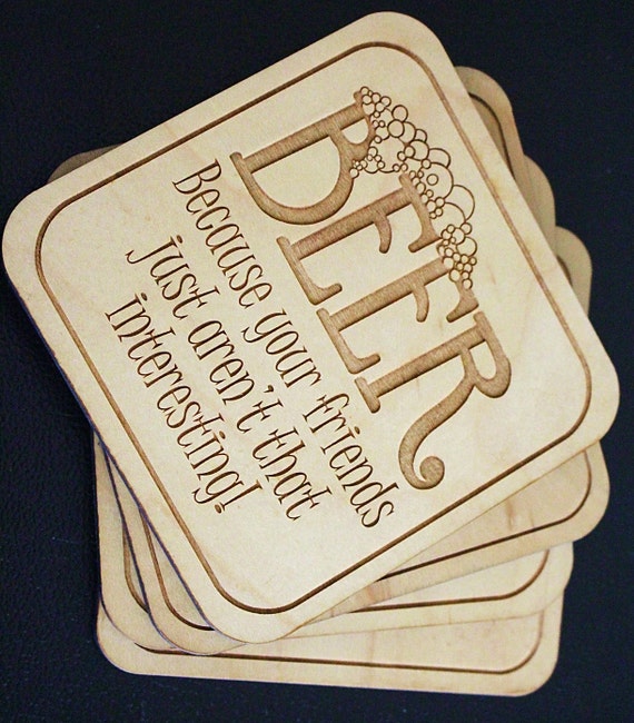 Items similar to COASTERS Christmas Gift Laser Engraved and Laser