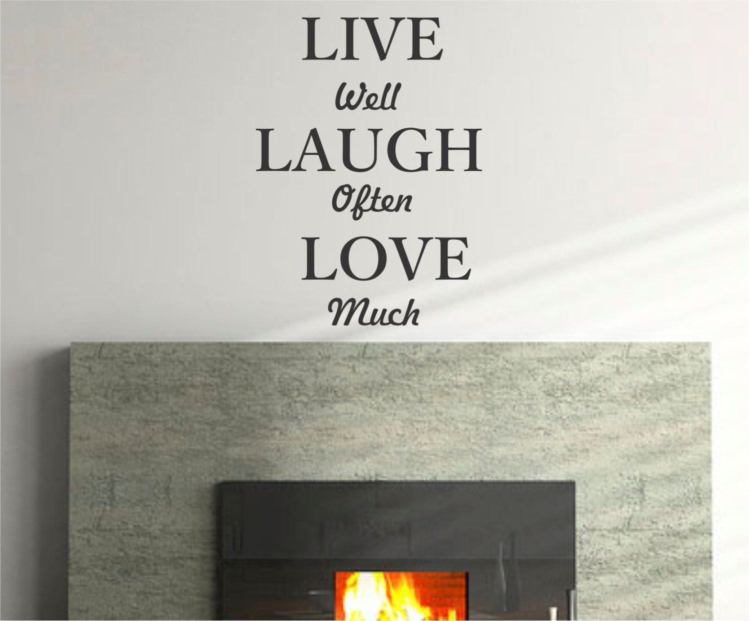 Live well laugh often love much Quote Vinyl Wall Decal Sticker