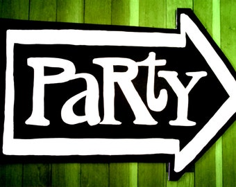 party this way sign on Etsy, a global handmade and vintage marketplace.
