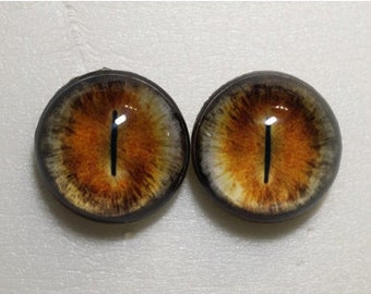 02016 Taxidermy Glass Eyes - Cabochons for Steampunk, Jewelry, Pendant, Toys, Dolls. Hemispherical