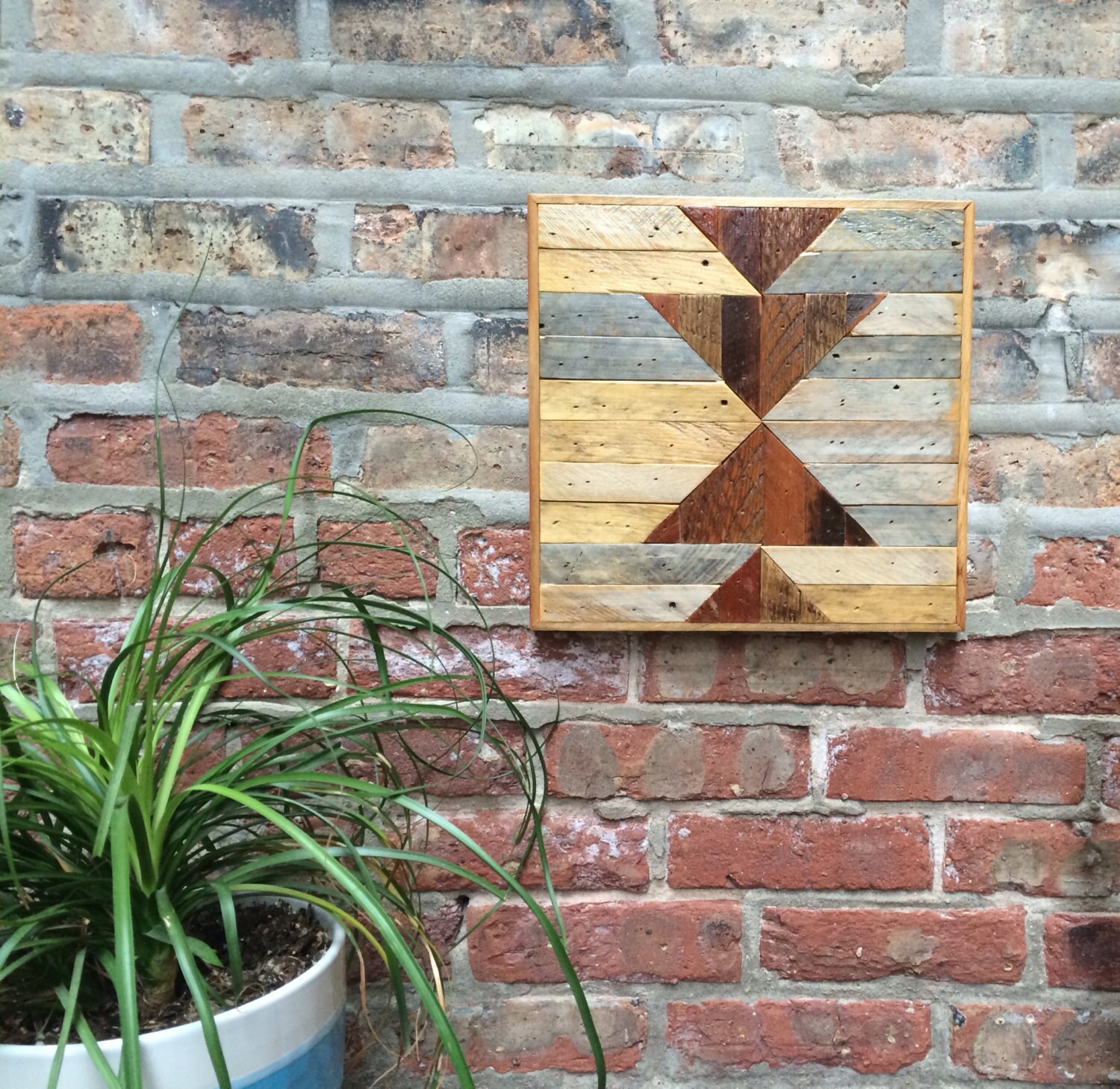 Reclaimed Wood Lath Wall Art Salvaged Chicago by NorthseaHome