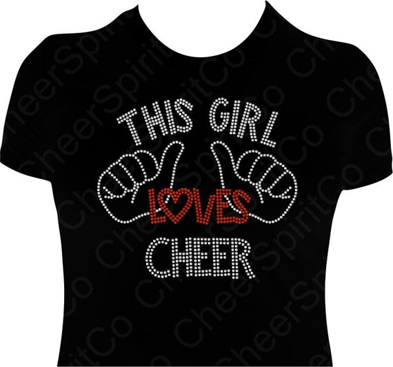 Items similar to Cheerleader Cheerleading Cheer TShirt Shirt Bling