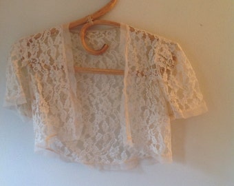 1930s vintage lace bolero, summer jacket