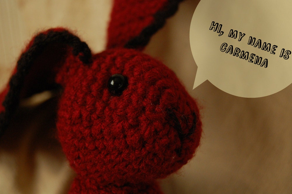 Sweet Pocket Rabbit Crochet bunny Easter by PomegranateWolf