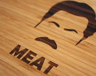 Parks and Recreation, Ron Swanson, Parks and Rec, Ron Swanson Cutting Board, Meat Cutting Board, Parks and Recreation Inspired