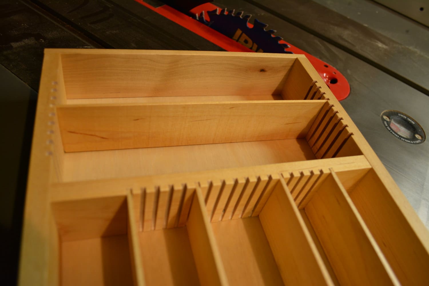 Adjustable Real Wood Kitchen Drawer Organizer Solid Maple