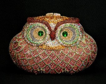 Kaderidge Crystal owl clutch